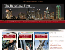 Tablet Screenshot of garlandtrafficticketlawyer.com